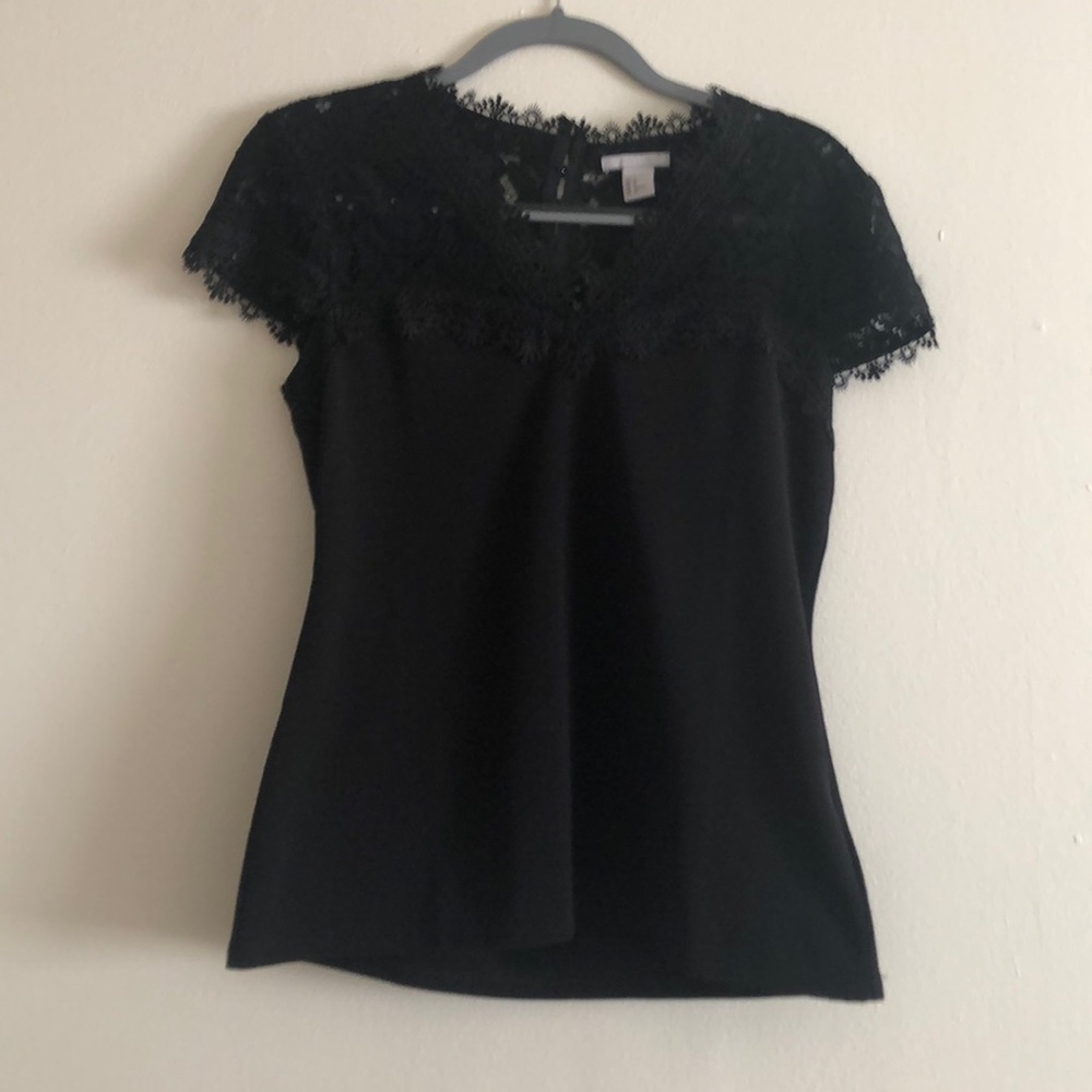 Black lace H&M v neck